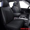 Black Waterproof Faux Leather Bench Seat Covers W58543