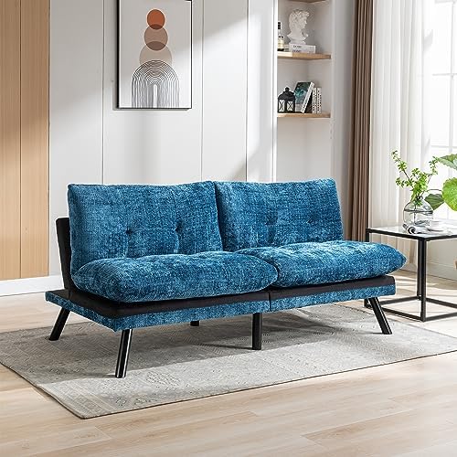 Black Velvet Convertible Sofa Bed H432282