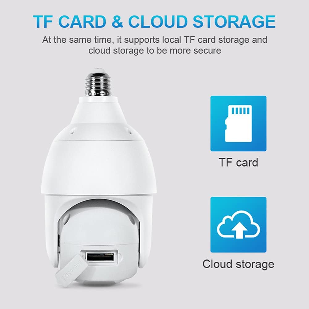 2K 3.0MP Wireless PTZ Security Camera with E27 Bulb Connector M40510