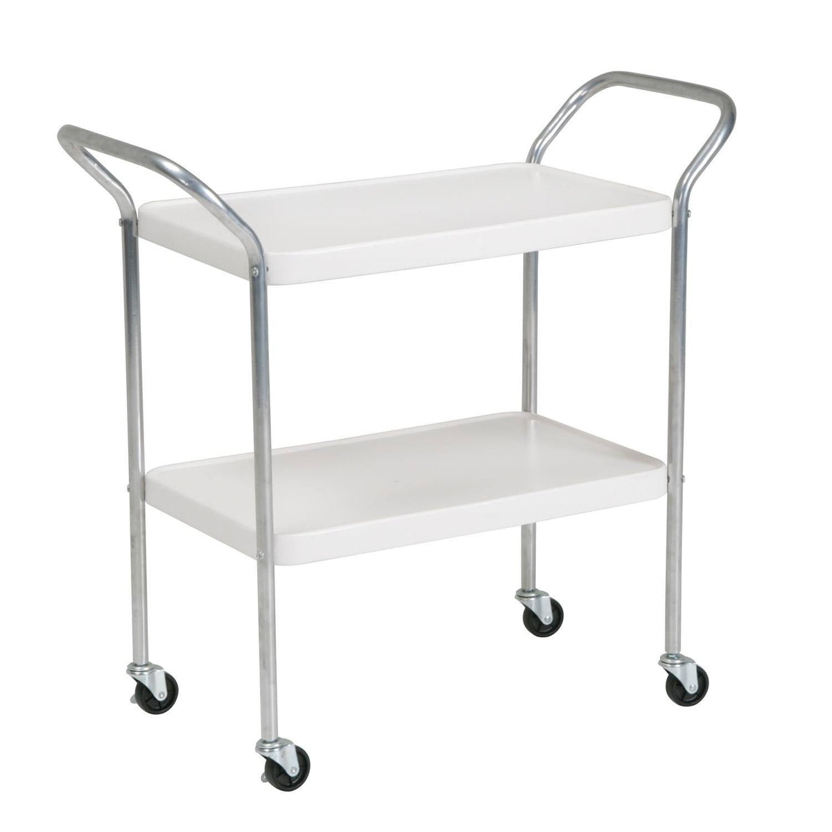 White 2 Tier Serving Cart M123