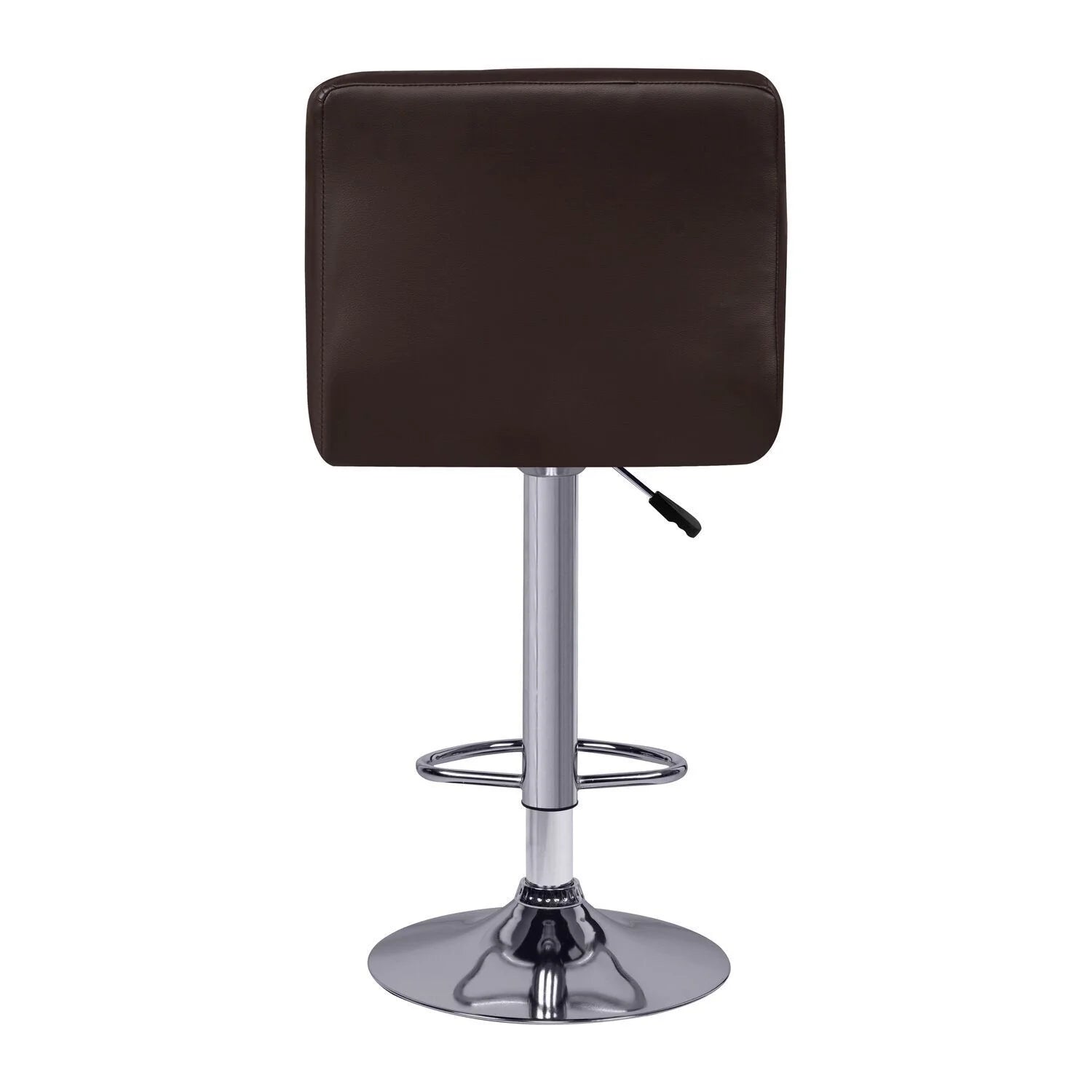 Espresso Adjustable Swivel Leather Barstool Set of 2 H7028