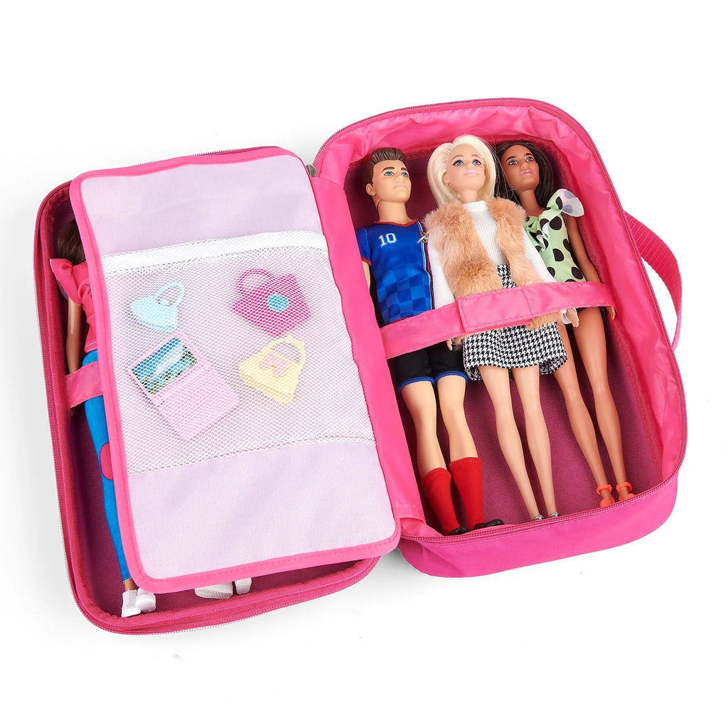 Animal Print Pink Doll Storage and Travel Case N806301