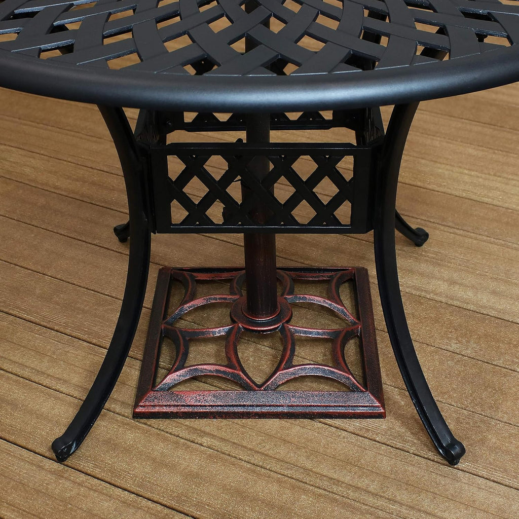 16-Inch Square Cast Iron Umbrella Base Stand Q8568