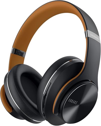 Bluetooth Headphones Over Ear, 90 Hours Playtime, Wireless, Noise Isolating, HiFi Stereo, Black F435786