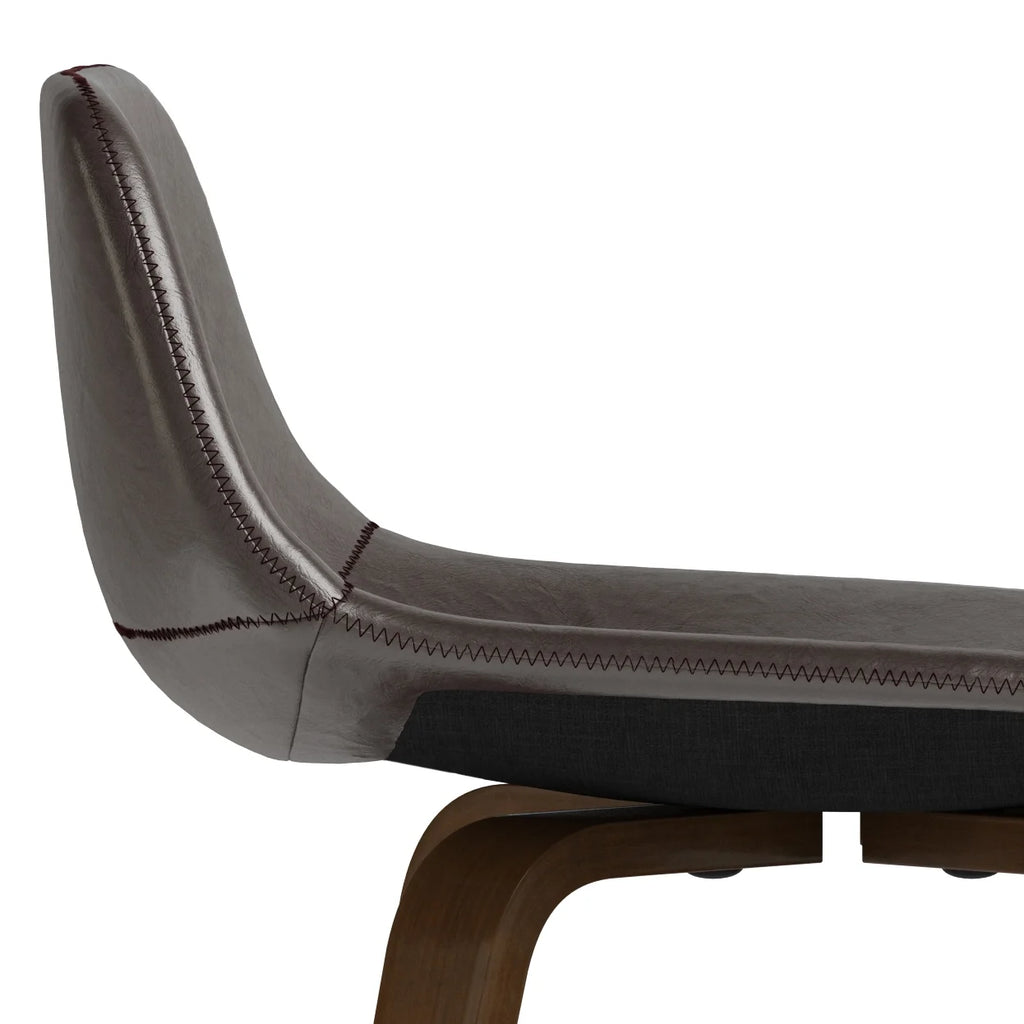 Dark Brown Faux Leather Stool F63725