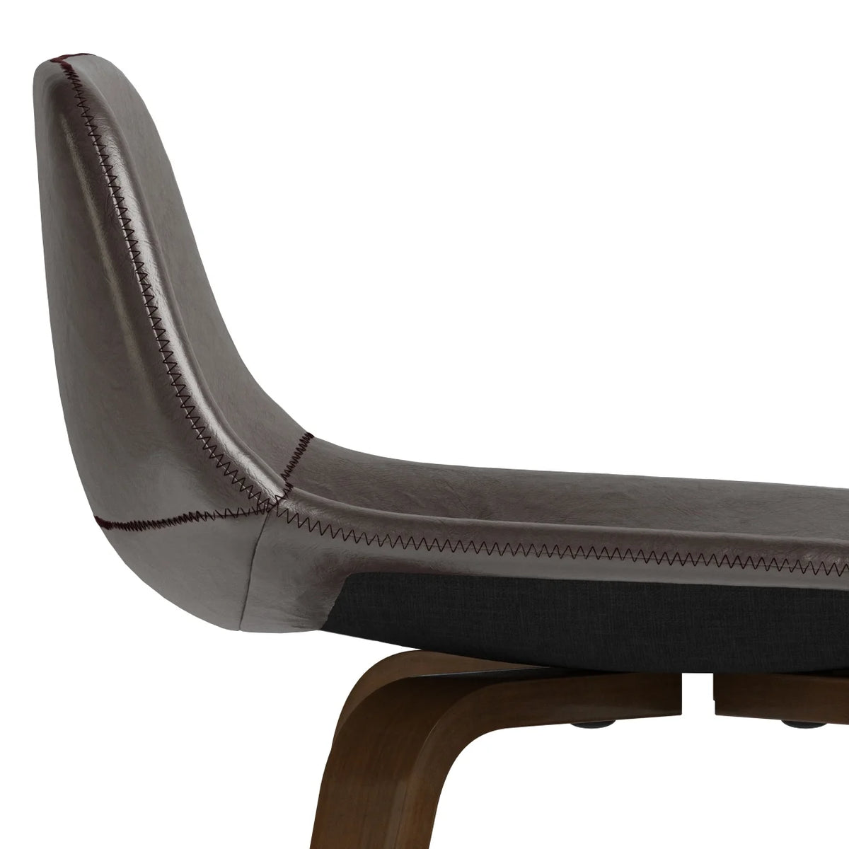 Dark Brown Faux Leather Stool F63725