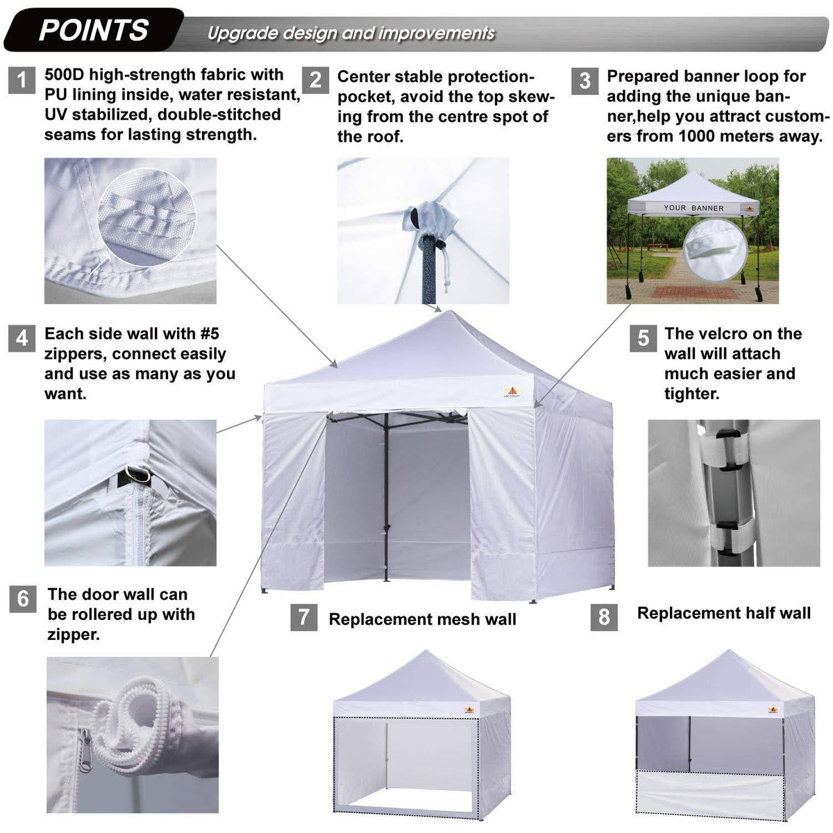 Canopy Tent 10 x 10 Pop Up Commercial Tents Y616