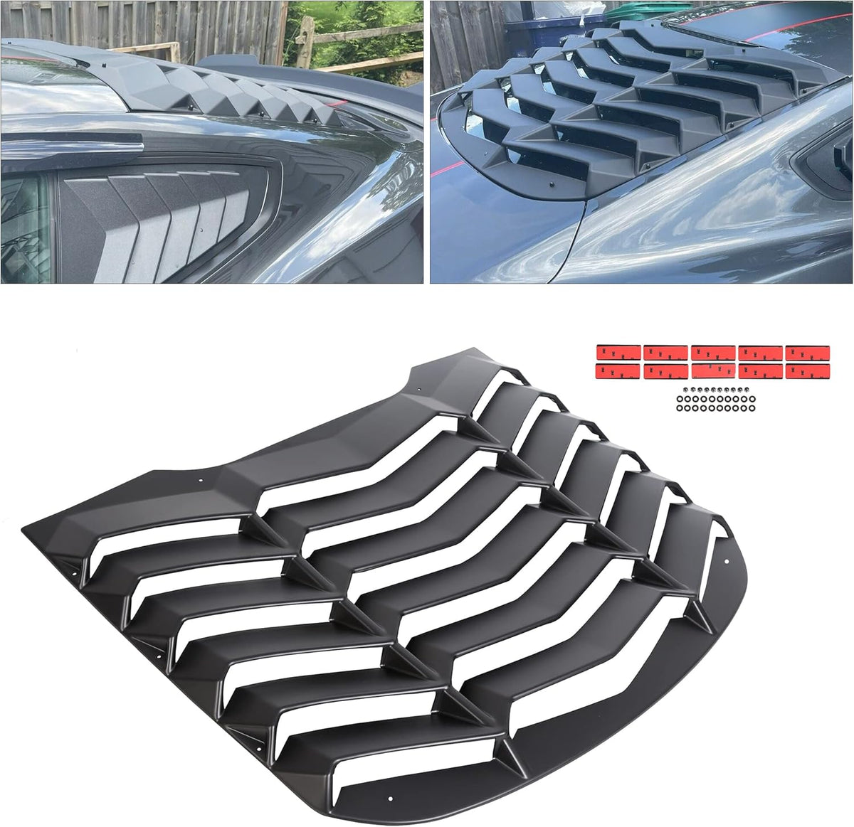 Rear Window Louvers Sun Shade Cover for 2015-2020 Mustang K351