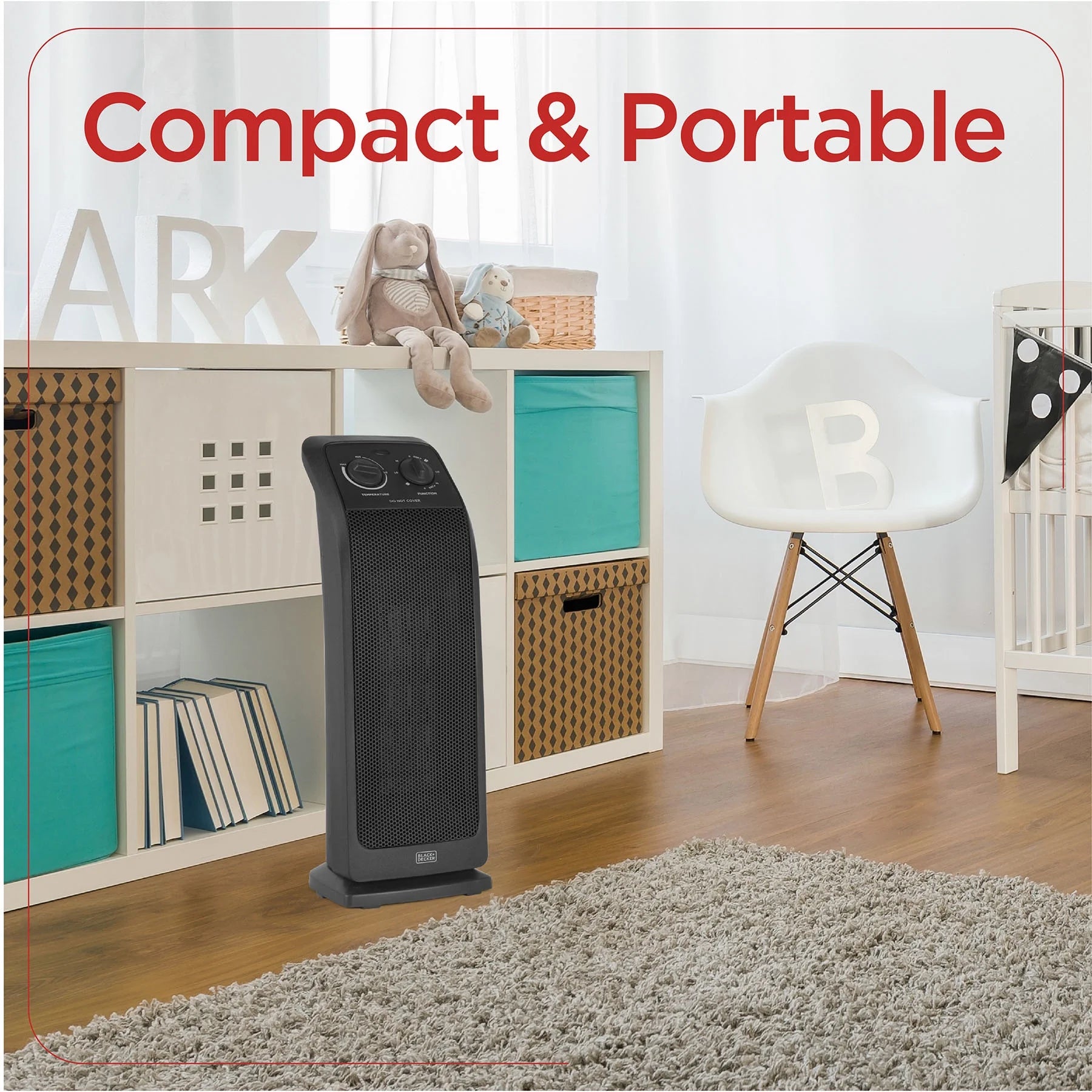 Black Oscillating Ceramic Tower Space Heater Z424