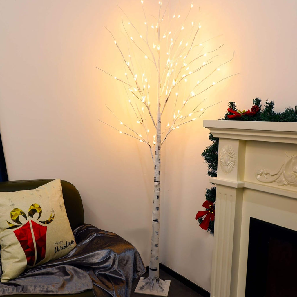 Lighted Birch Tree 8 Feet 240 LED V28446