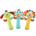 3 Pack Baby Rattles Soft Sensory Toys Stuffed Animals Hand Grip Set A2472