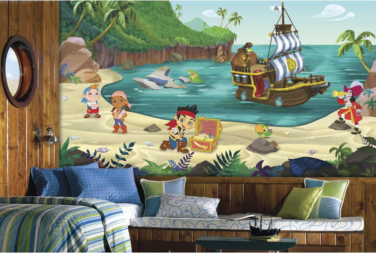 Captain Jake and The Never Land Pirates Spray and Stick Removable Wall Mural - 10.5 ft. x 6 ft. V6253