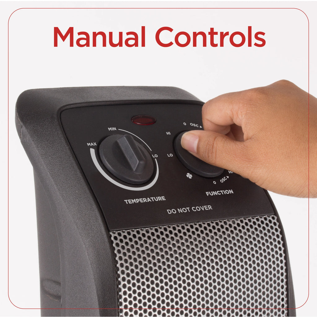 Black Oscillating Ceramic Tower Space Heater Z424