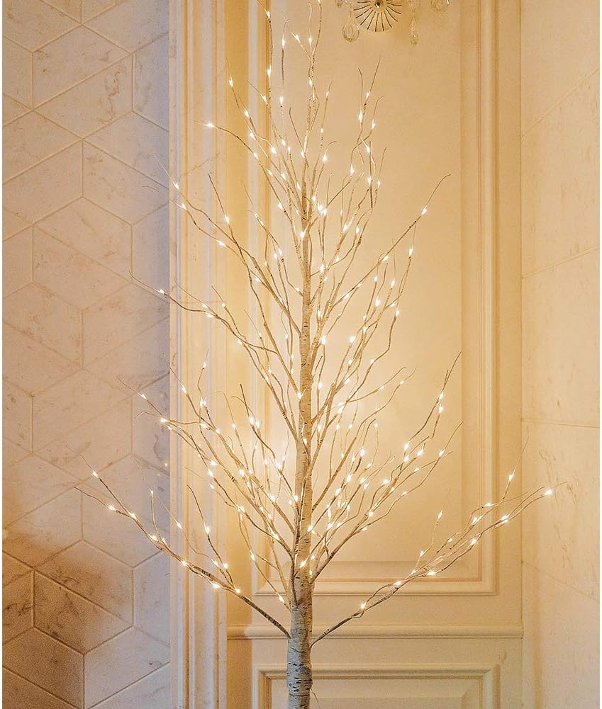 Lighted Birch Tree 8 Feet 240 LED V28446