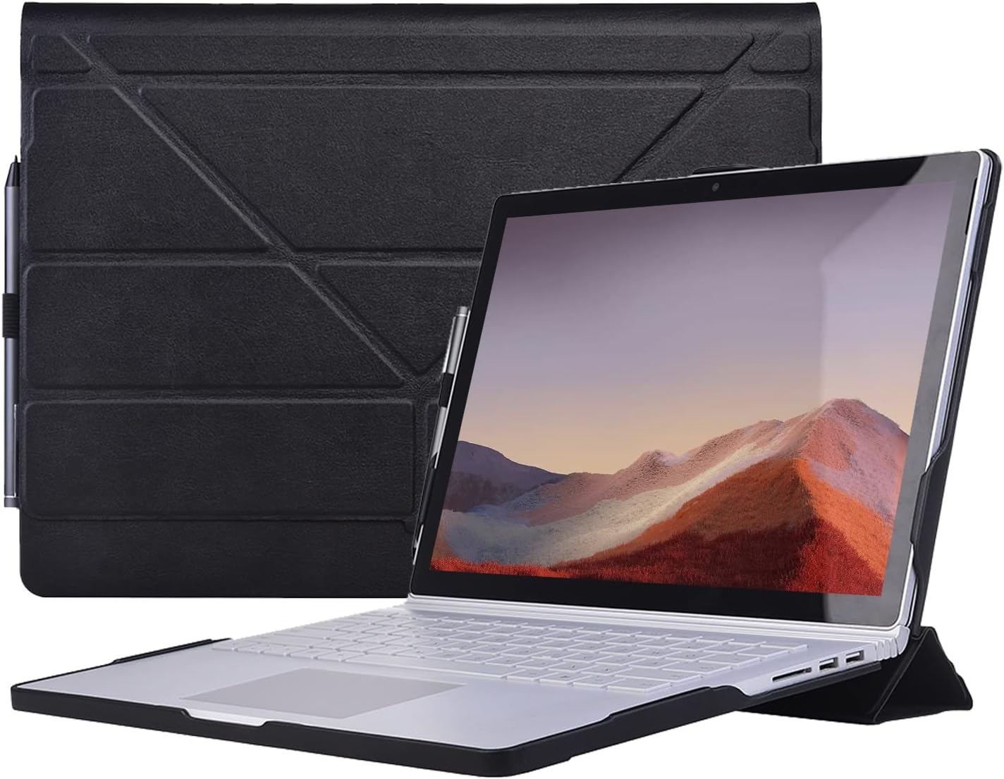 Black PU Leather Case for 13.5 inch Surface Book, Pack of 2 F6709