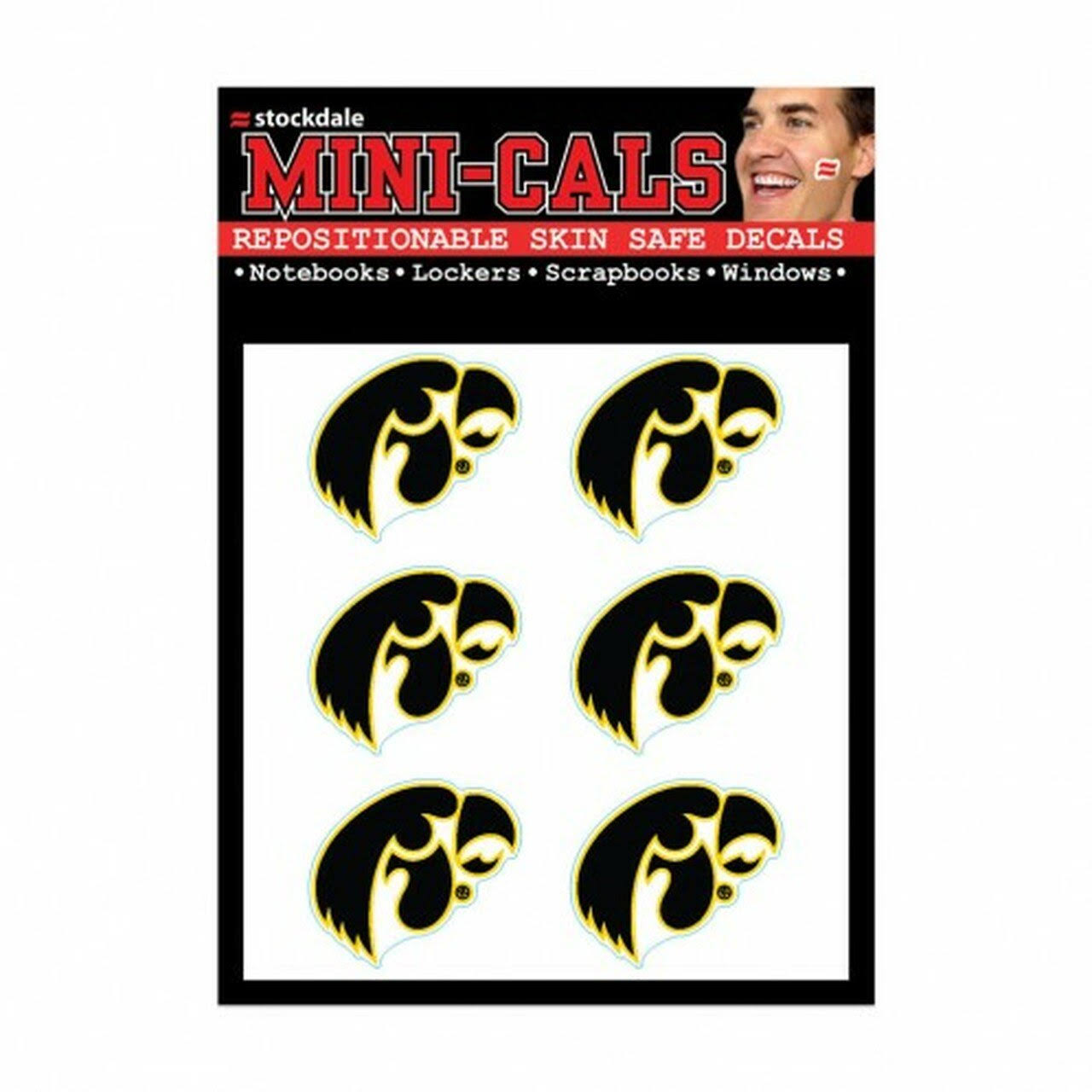 NCAA Iowa Hawkeyes Tattoo Face Cals Z34137