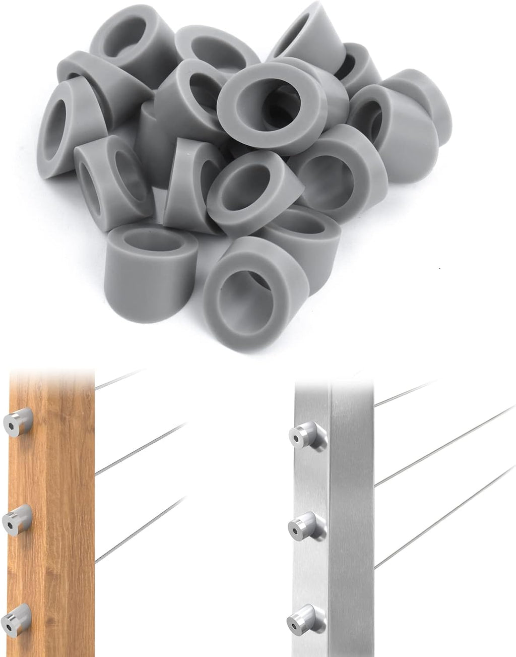 20Pack Stainless Steel Angle Beveled Washer 25 30 35 Degrees ID 3/8” for Cable Railing Kit F190
