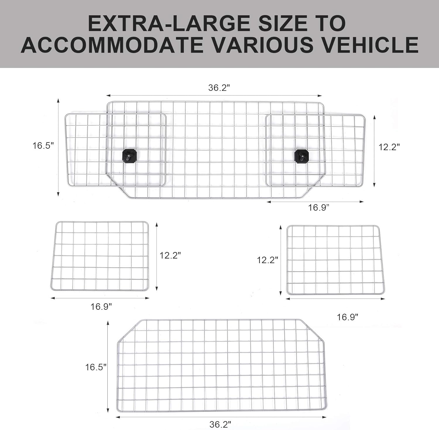 Heavy-Duty Adjustable Wire Mesh Pet Barrier W759117