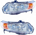 Headlight Assembly Projector Pair Chrome LED F778