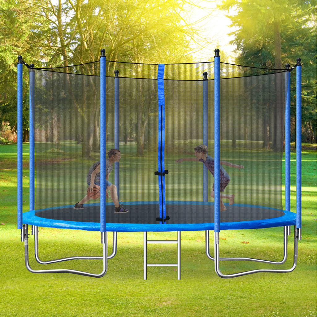 10FT Exercise Trampoline with Safety Enclosure Net X812