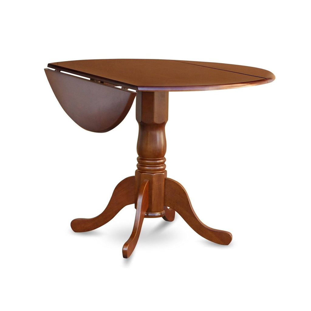 3PC Dining Room Table with Two Drop Leaves and Wood Seat Chairs D889655