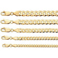 14k over solid 925 sterling silver flat cuban chain necklace V56064