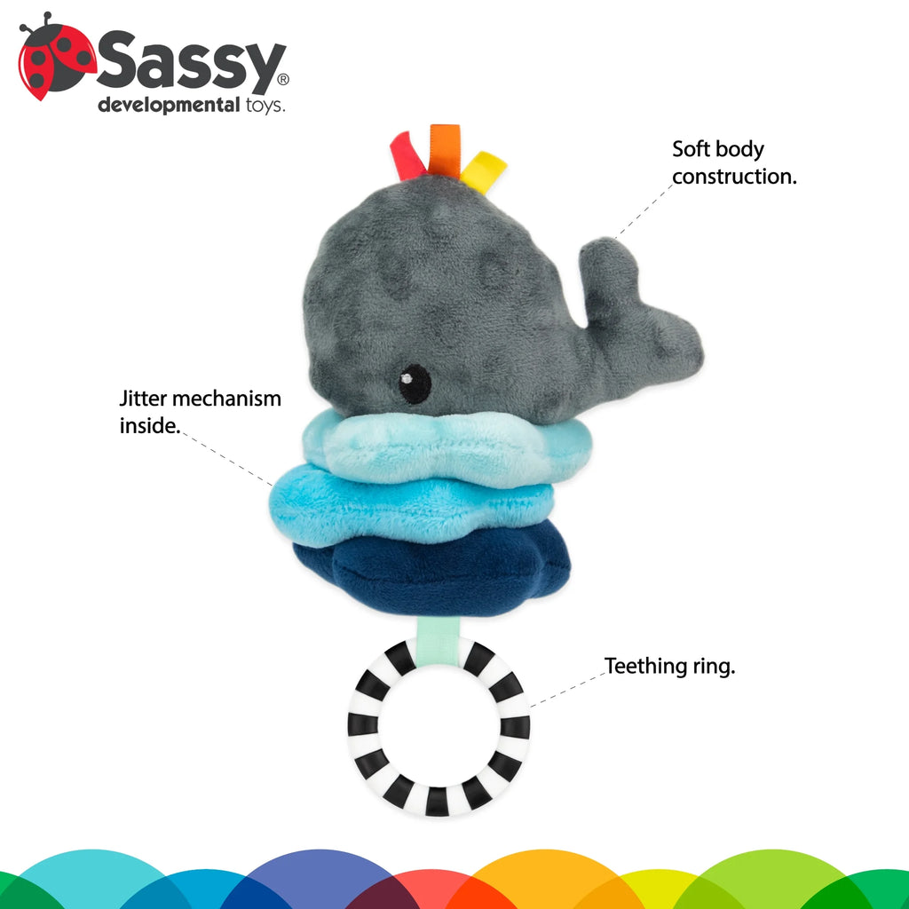 Sensory Pull Down Stroller Toy with Vibrating Upward Motion K124