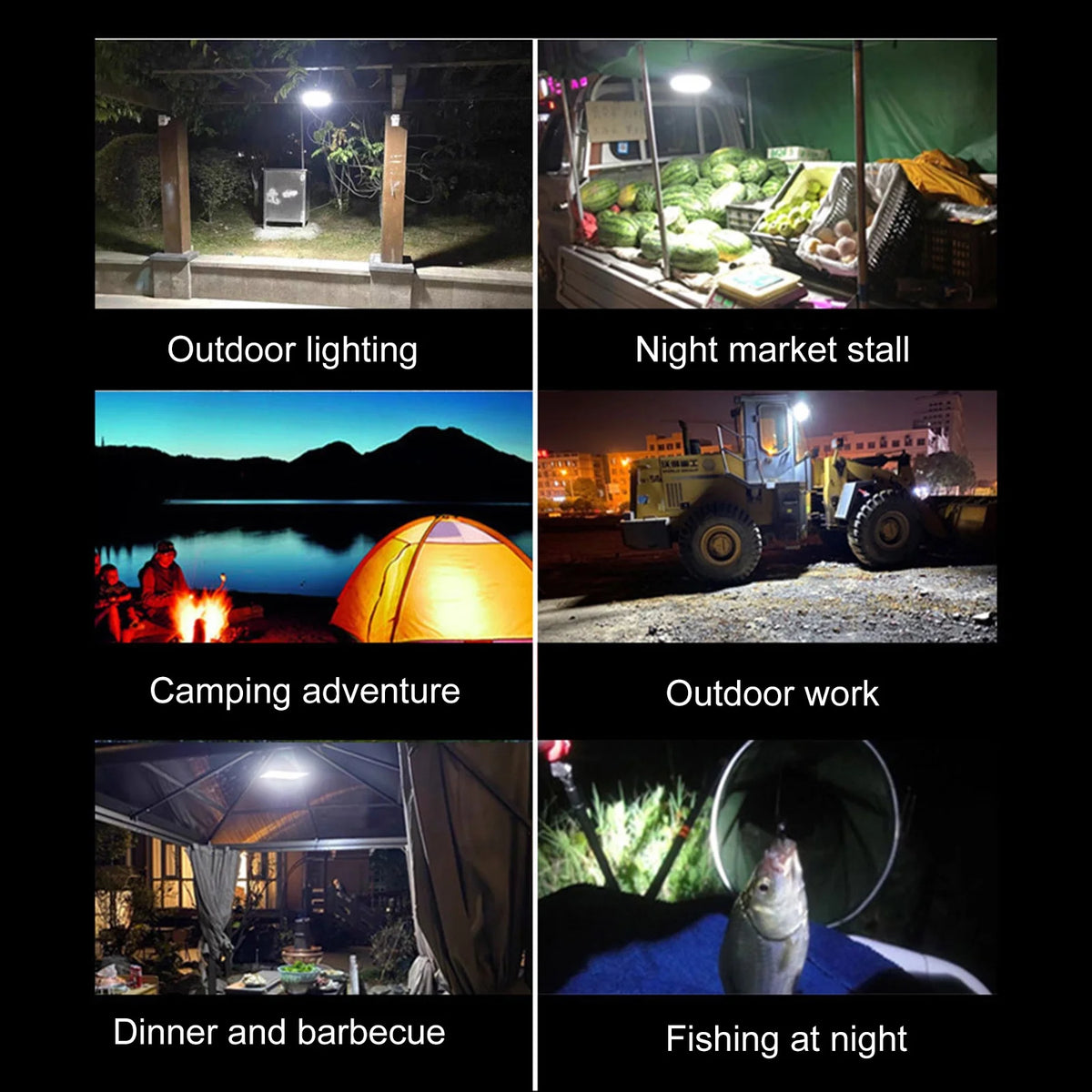 Outdoor Solar Camping Tent Hanging USB Rechargeable Flashlight S883