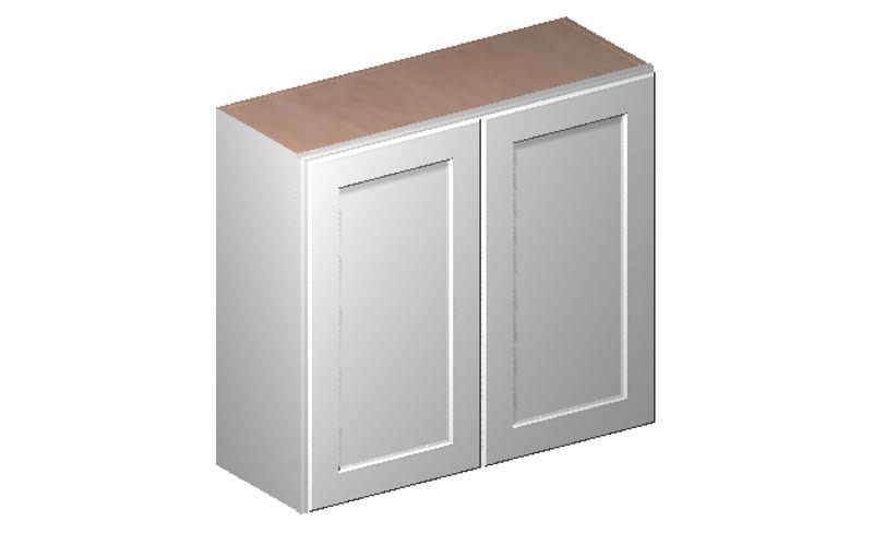 White 2 Doors 2 Shelves Wall Cabinet High-Density Fiberboard K90549