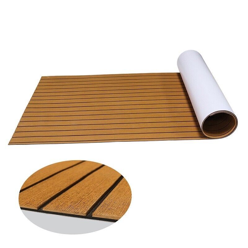 Brown Faux Teak EVA Boat Decking Sheet V9935