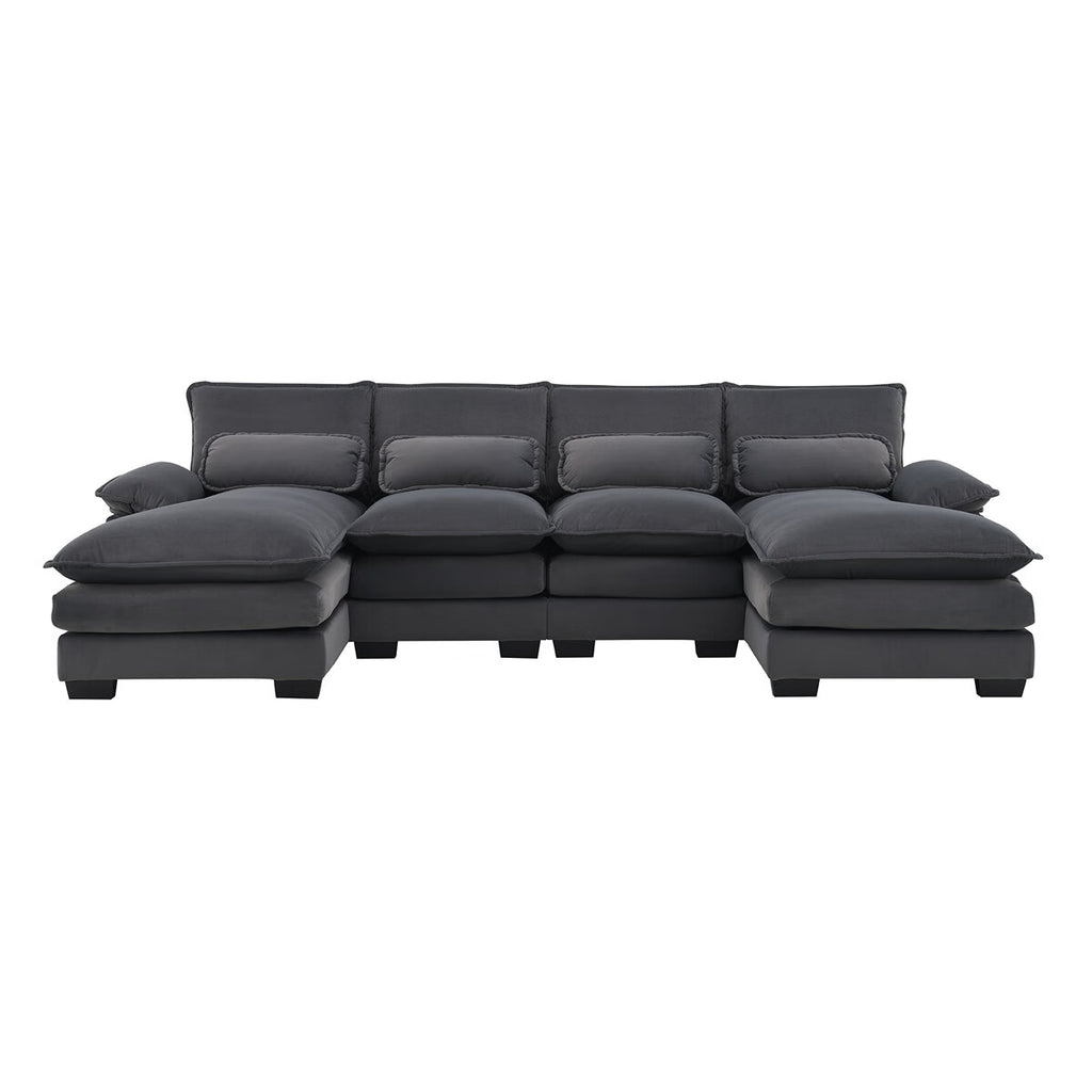 U-shaped Sectional Sofa with Waist Pillows J81643