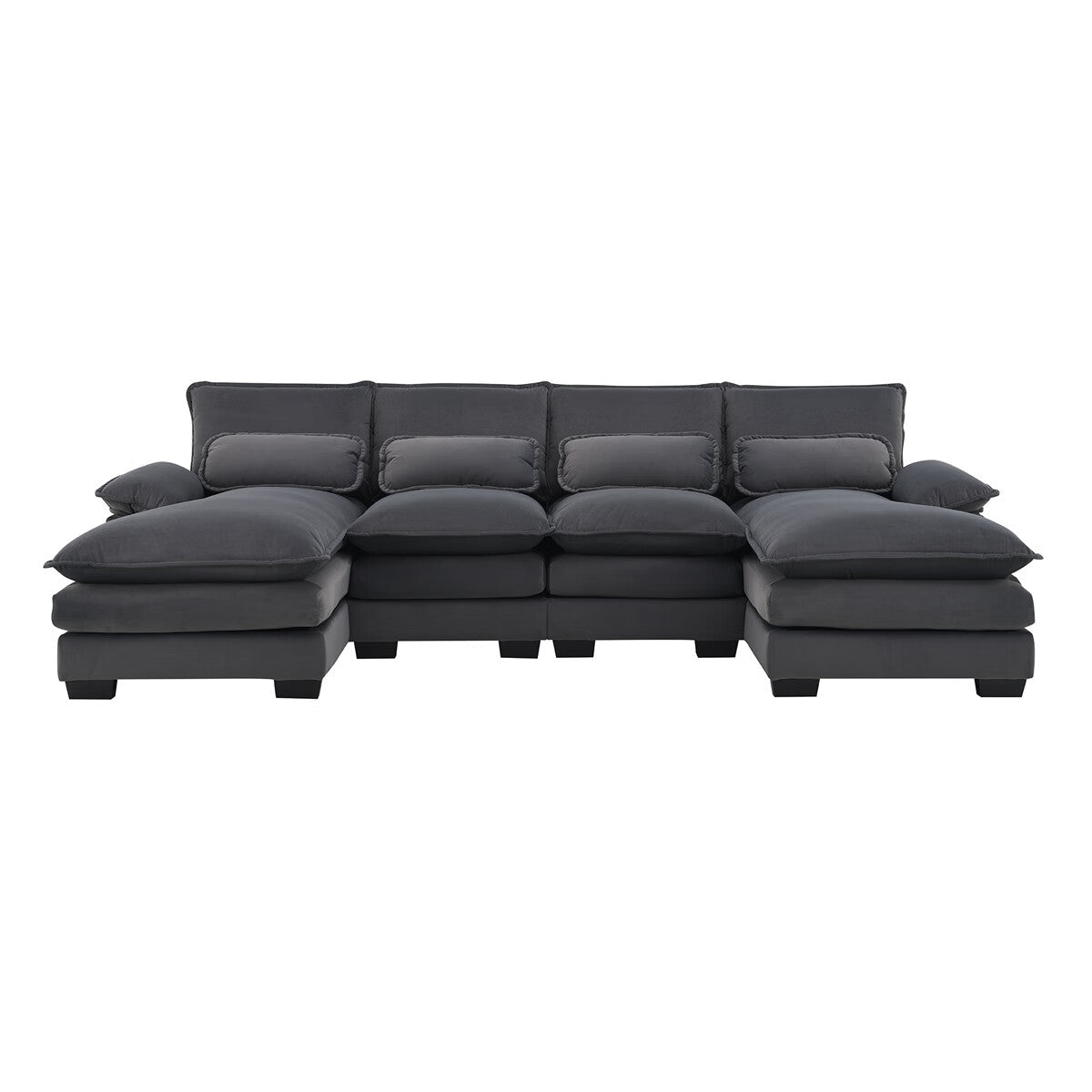 U-shaped Sectional Sofa with Waist Pillows J81643