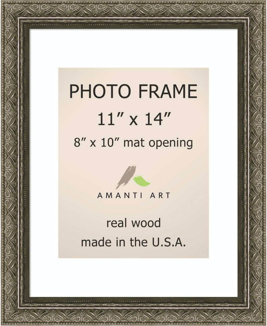 Pewter Matted Photo Frame P876