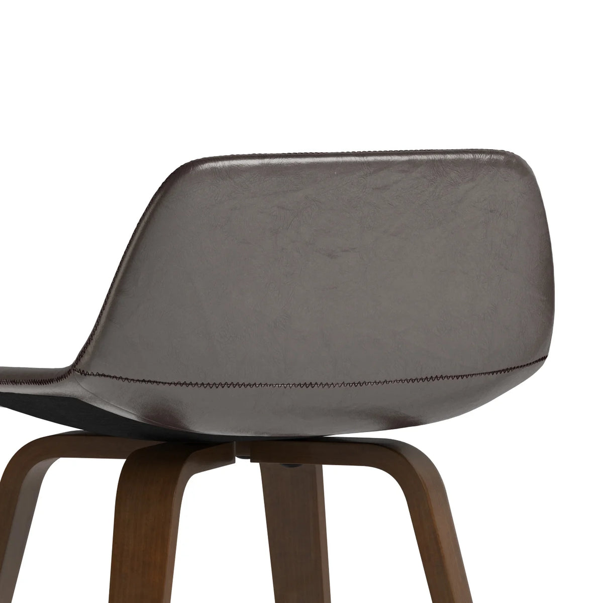 Dark Brown Faux Leather Stool F63725