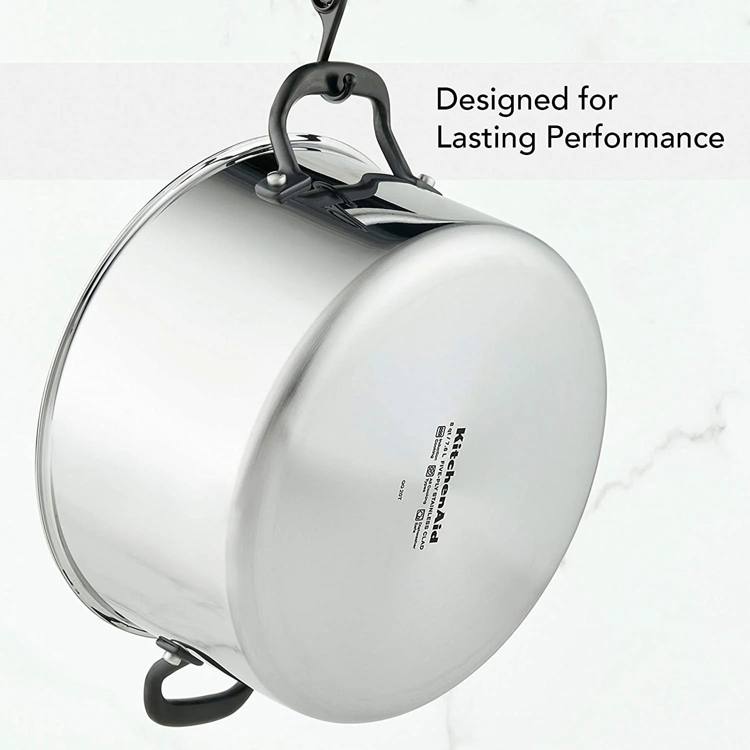 5-Ply Clad Stainless Steel Stock Pot with Lid, 8 Quart D2409
