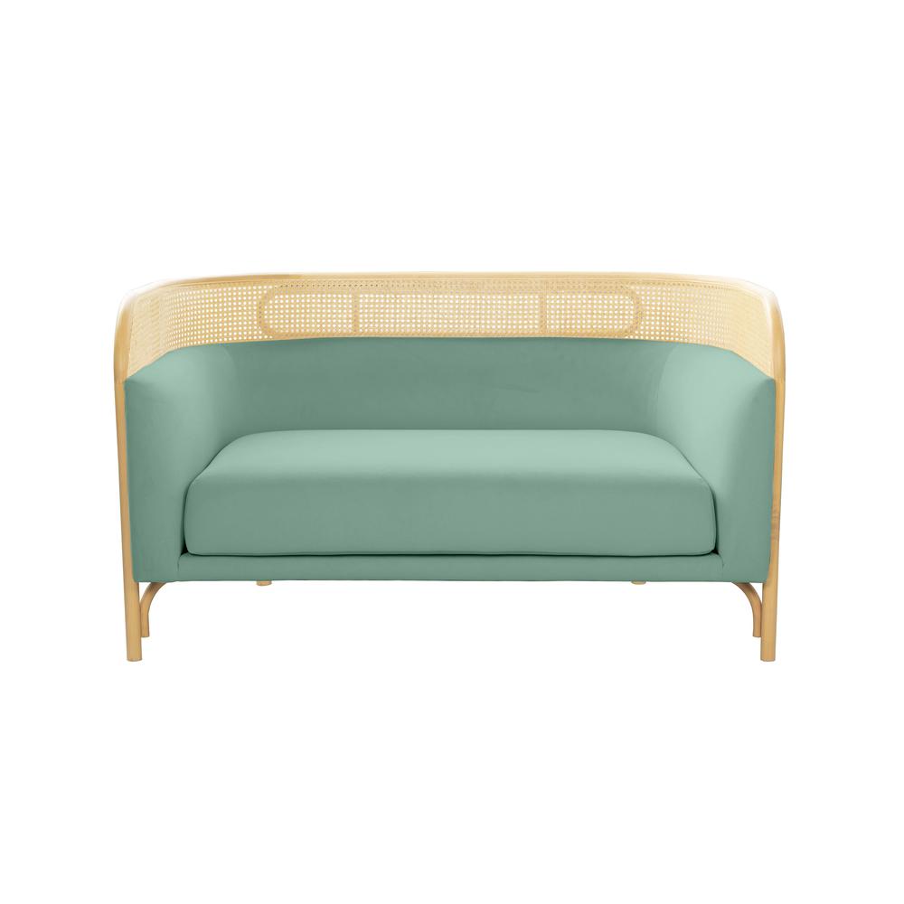 Ocean Blue Velvet Loveseat X464475