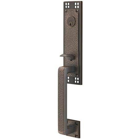 Rustic Lever Dummy Tubular Handleset Oil Rubbed Bronze Finish C9154