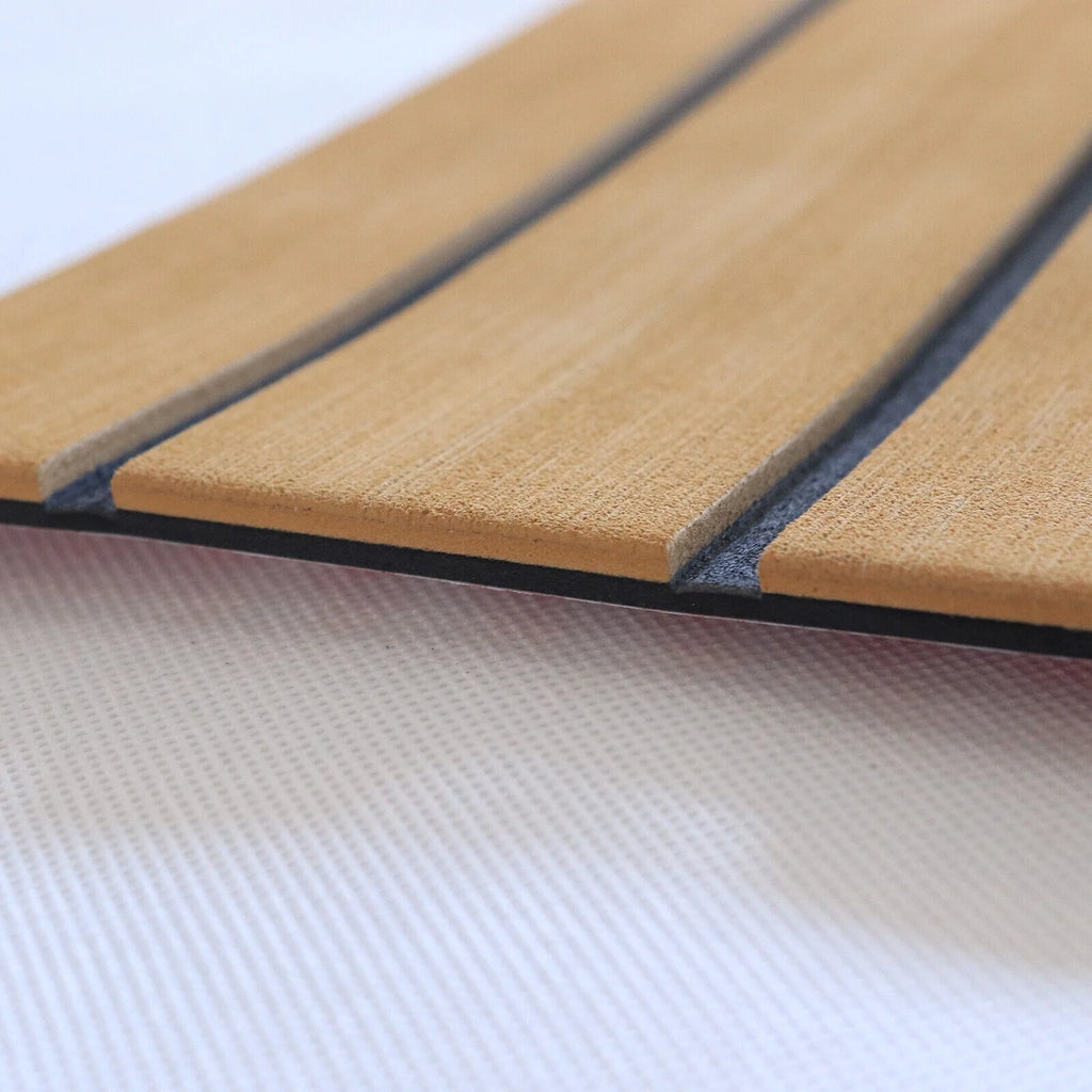 Brown Faux Teak EVA Boat Decking Sheet V9935