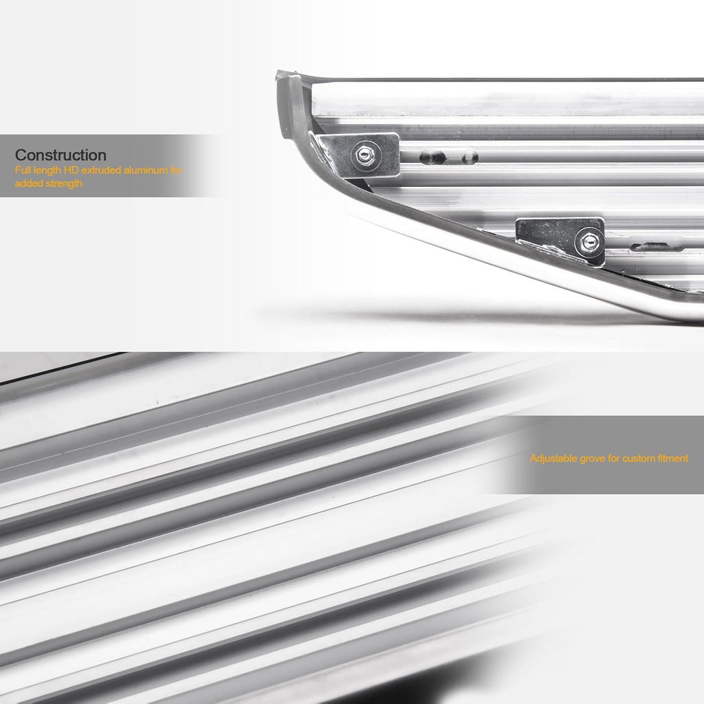 6 VP Series Aluminum Running Boards Black With Chrome Trim H94887