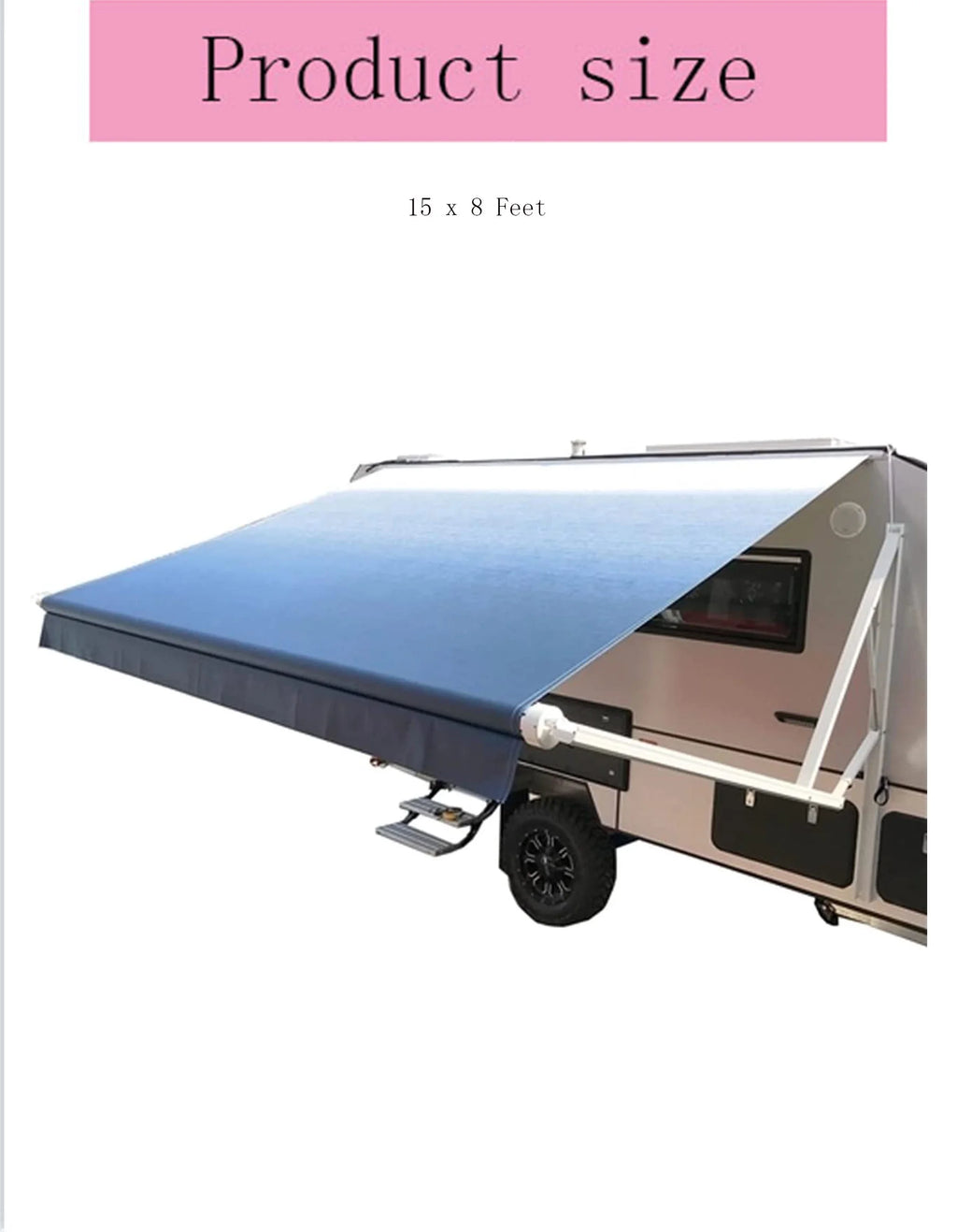 15x8 Feet 100% PVC RV Awning Fabric Replacement M449