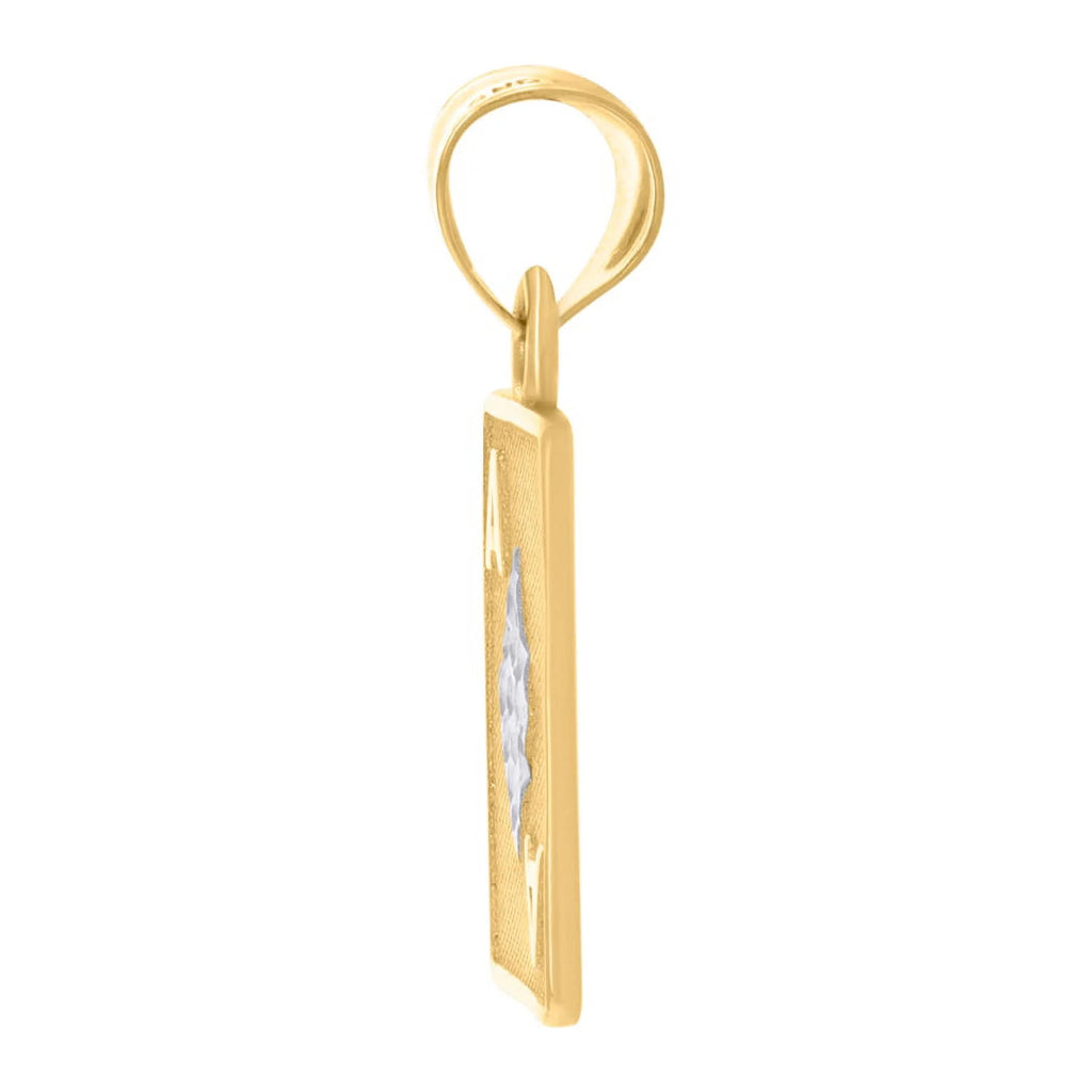 Two Tone Gold Playing Cards Charm Pendant Necklace Y25235