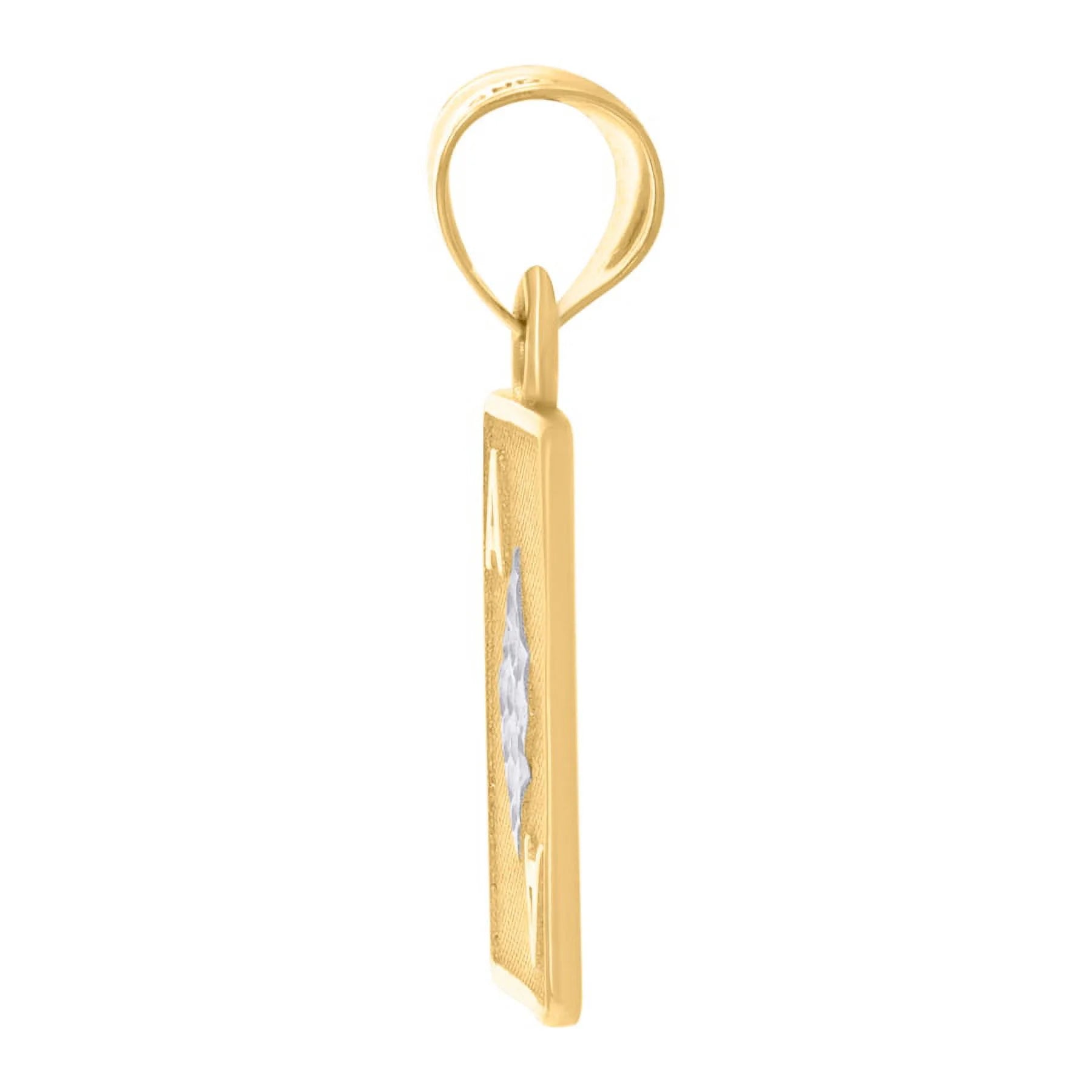 Two Tone Gold Playing Cards Charm Pendant Necklace Y25235
