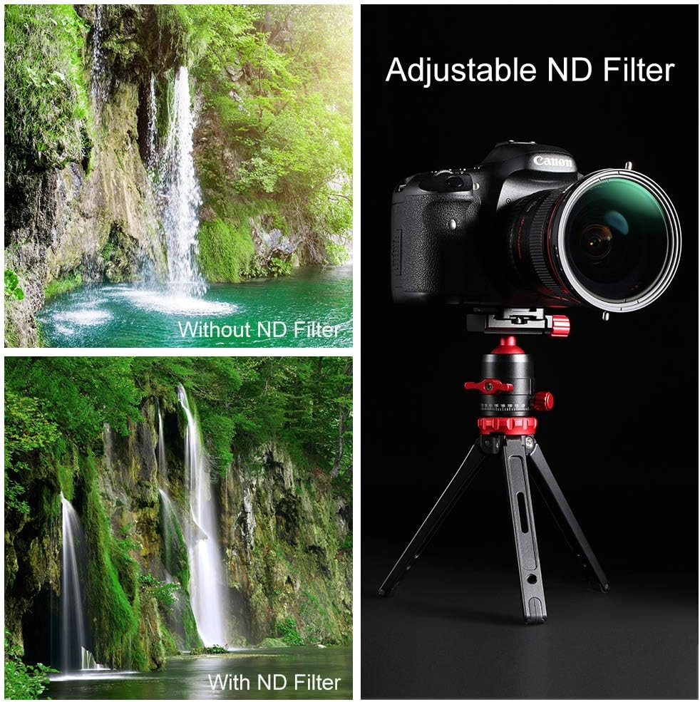 62mm Variable Fader ND2-ND32 ND Filter and CPL Circular Polarizing Filter 2 in 1 P472