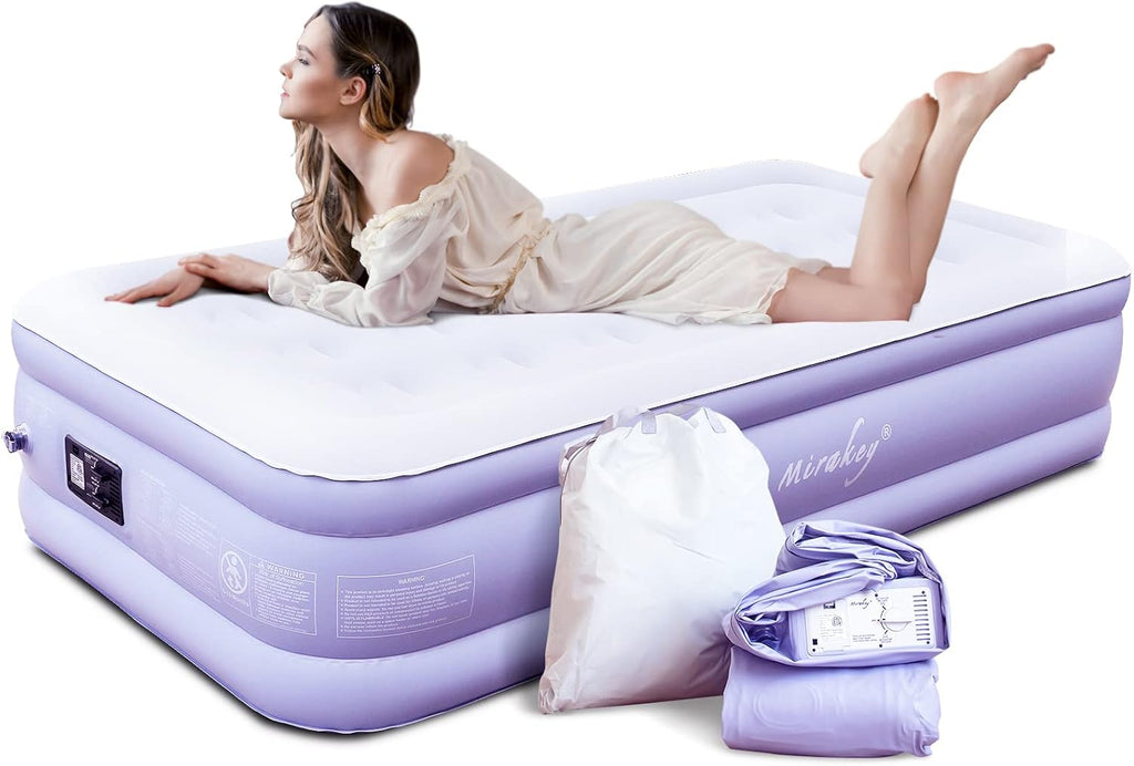 Queen Air Mattress with Built in Pump 18'' Double High Inflatable Bed Q3683