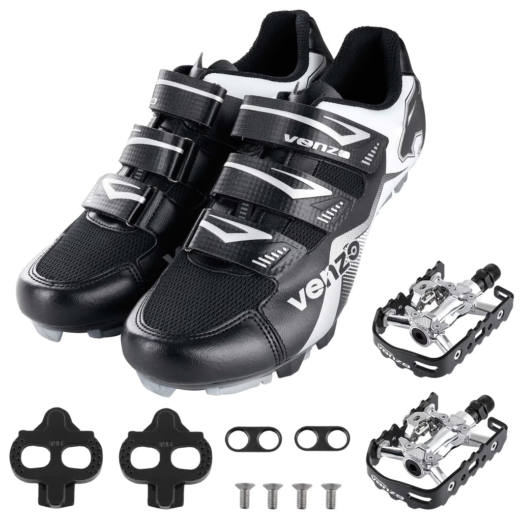 Men's Cycling Shoes With Pedals & Cleats - Size 49 A44616