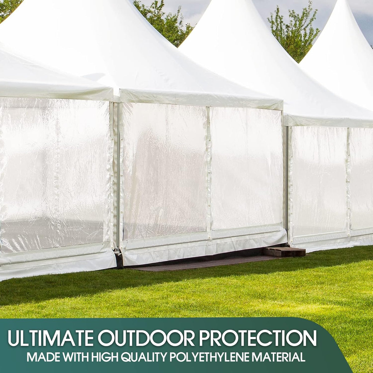 Clear PVC Tarp with Rustproof Grommets, 8 by 10 Feet I8656