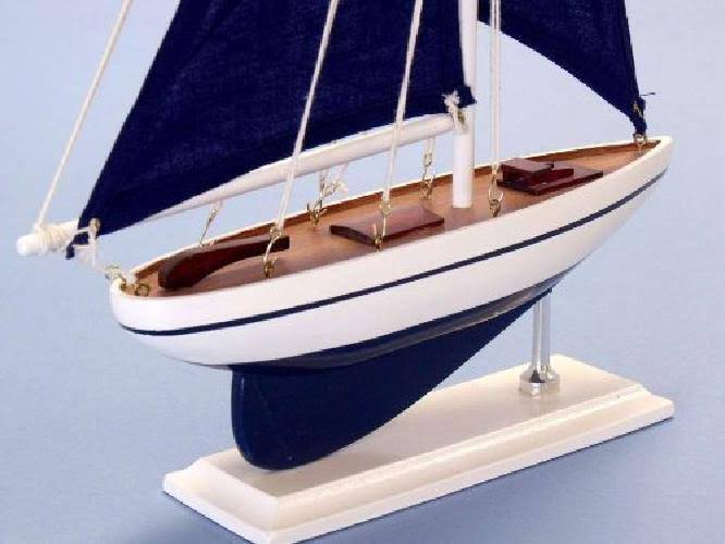 Blue 17 inch Sailboat P7542