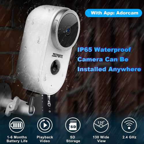 1080P HD Wireless Security Camera with Night Vision and Motion Detection D788926