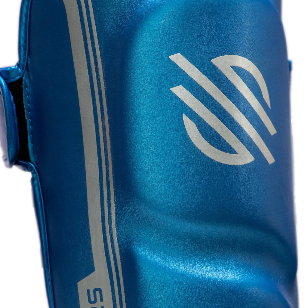 Blue/Silver L/XL MMA Shin Guards D954
