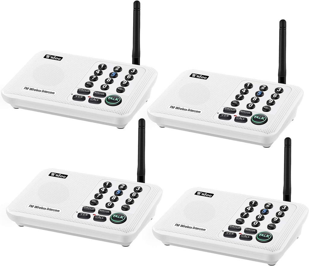 6 Packs White Wireless Intercom System Z244